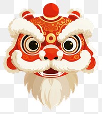 PNG Chinese lion head illustration chinese year.