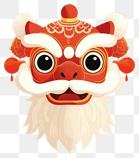 PNG Chinese lion head illustration chinese beard.