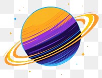 PNG Vector icon Saturn space illustration vibrant.