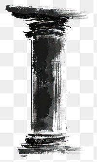 PNG Roman pillar column black style.