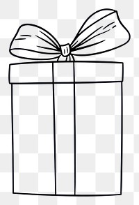 PNG Gift box art drawing simple.