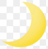 PNG Crescent moon illustration yellow night.