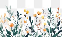 PNG Grass spring border flowers plants art.