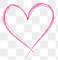 PNG Heart shape minimalist hand-drawn sketch.