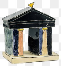 PNG Icon of Bank art representation architecture.