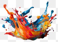 PNG Colorful paint splashes colorful vibrant dynamic.