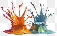 PNG Colorful paint splashes colorful painting vibrant.