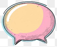 PNG Open text banner icon speech bubble art communication illustration.