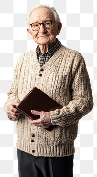 PNG Elderly Teacher background sweater elderly.