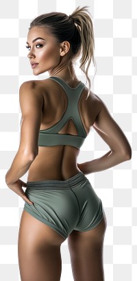 PNG Russian fitness model woman sportswear underwear.