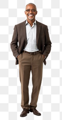 PNG Middle-Aged Businessman business glasses blazer.