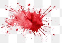 PNG Photo of realistic bloood stain splash red expression.