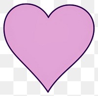 PNG Purple heart icon simple valentine romantic.