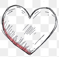 PNG Vector of heart drawing sketch simple.