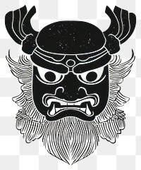 PNG Japanese Tengu mask illustration design tattoo.