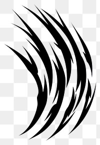 PNG Claws scratching black lines illustration.