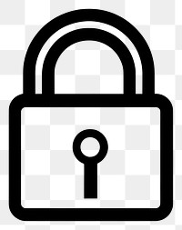 PNG Lock sign icon illustration security padlock.