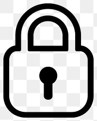 PNG Lock sign icon illustration protection security.