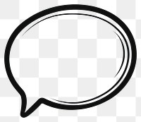 PNG Speech bubble black white style.