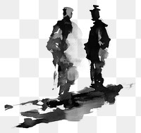 PNG Painting minimal of men silhouette water man.