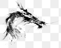 PNG Dragon brush art ink.