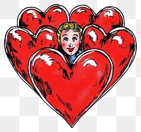 PNG Valentines illustration heart whimsical.