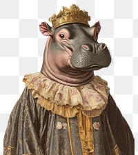 PNG A Baby Hippopotamus wearing with Greek warrior costume animal hippo portrait.