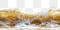 PNG A golden ocean wave nature water waves.