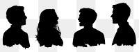 PNG People talking person illustration silhouette.