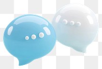 PNG 3d speech bubbles design white blue.