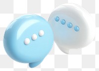 PNG 3d speech bubbles design white blue.