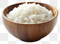 PNG White rice in a wooden bowl grain food kitchenware.