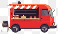 PNG Food truck selling barbecue illustration vehicle transportation.