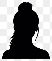 PNG Silhouettes woman avatar profiles illustration portrait black.