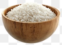 PNG White rice in a wooden bowl grain food ingredient.