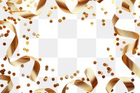 PNG Gold ribbons confetti background paper.