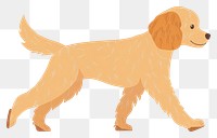 PNG Dog Poodle retriever walking illustration animal style.