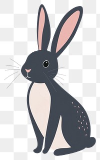 PNG Rabbit illustration minimalist animal.