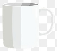 PNG White mug illustration minimalist simple.