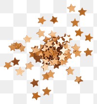 PNG Gold foil star confetti small stars accessories.