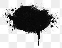 PNG Comic speech bubble black silhouette abstract.