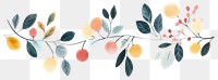 PNG Memphis autumn garland illustration pattern leaves.