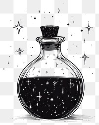 PNG Celestial potion illustration bottle white.