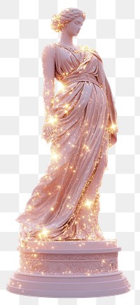 PNG Sparkle greek statue sculpture light art.