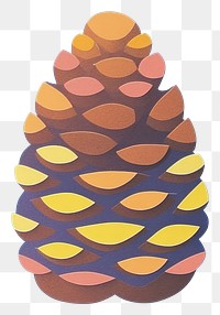 PNG Papercut pine cone colors illustration pinecone.