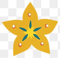 PNG Papercut cute star flower illustration decorative.