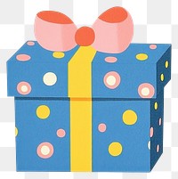 PNG Papercut cute gift box illustration celebration colorful.