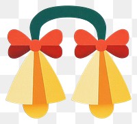 PNG Papercut christmas bell bells bows art.