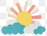 PNG Papercut cloud and sun clouds colors art.