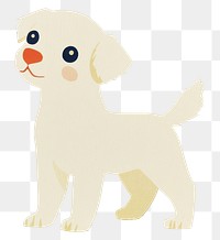 PNG Papercut white puppy background animal canine.